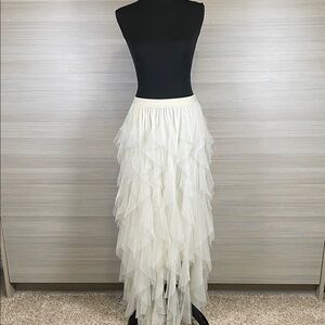 Soho Apparel Festival Boho Fairy Tulle Flutter Layered Skirt | XL